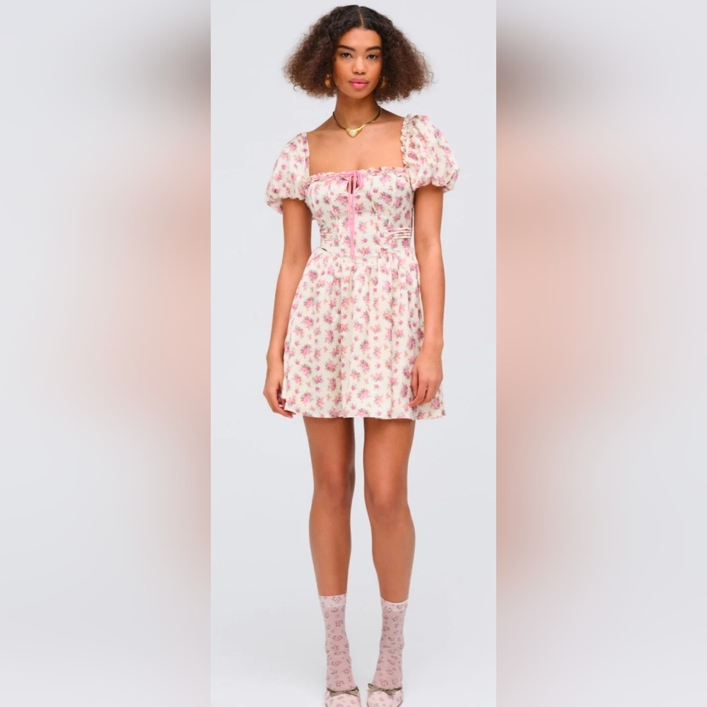 For Love And Lemons Etienne Floral Mini Dress - Picture 2 of 5